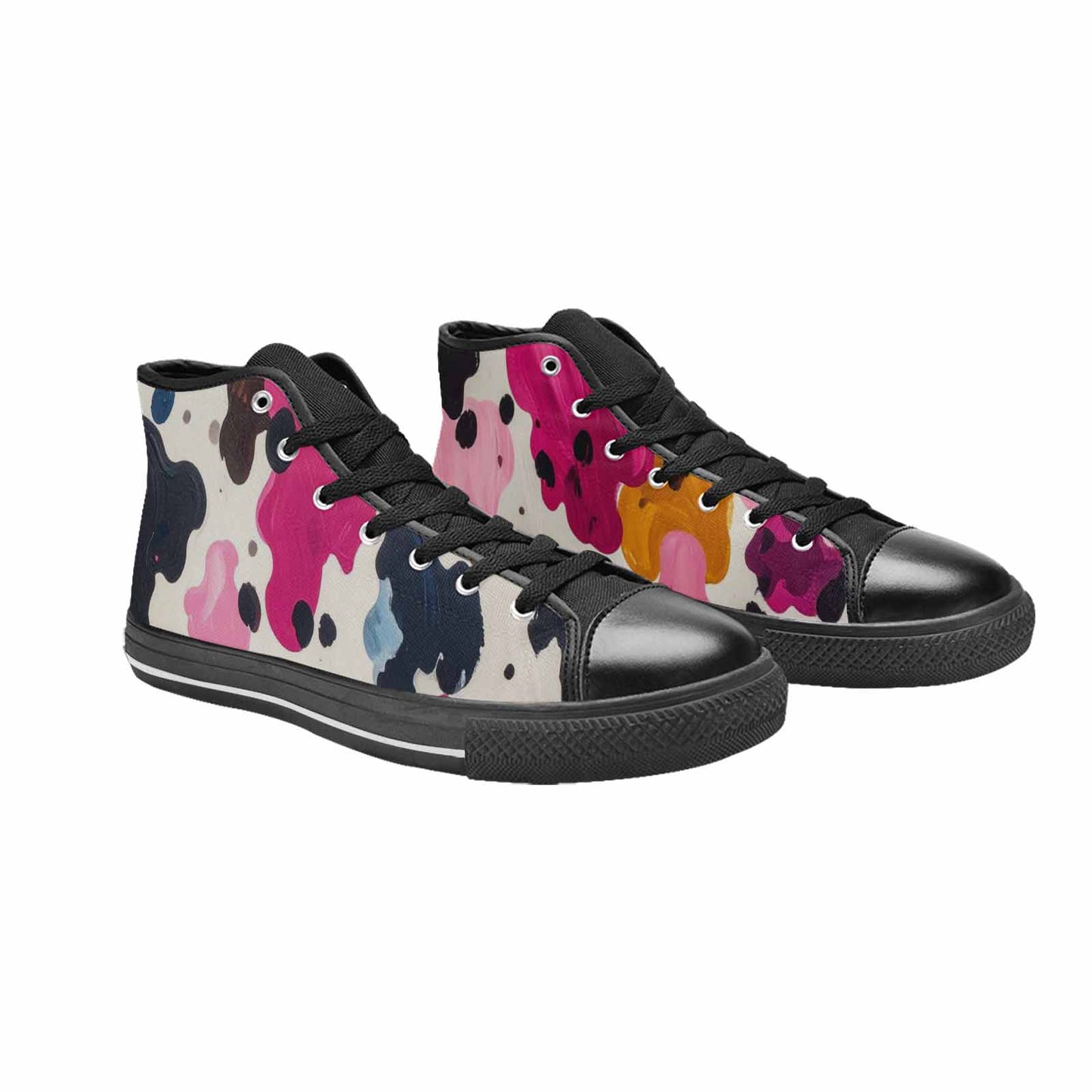 MEN'S Cow Animal Print High Top Canvas Dreamcore Sneakers