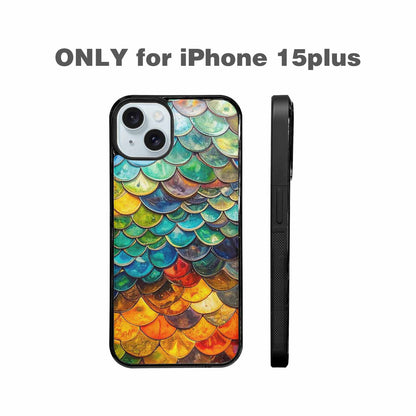 iPhone 15 Plus Case — Reptile Scale Full Color Vibrant Reptile, Custom Phone Case