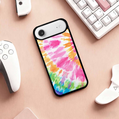iPhone 17 Air Case — Tie Dye Rainbow Twist Custom Tie, Custom Art Phone Cover