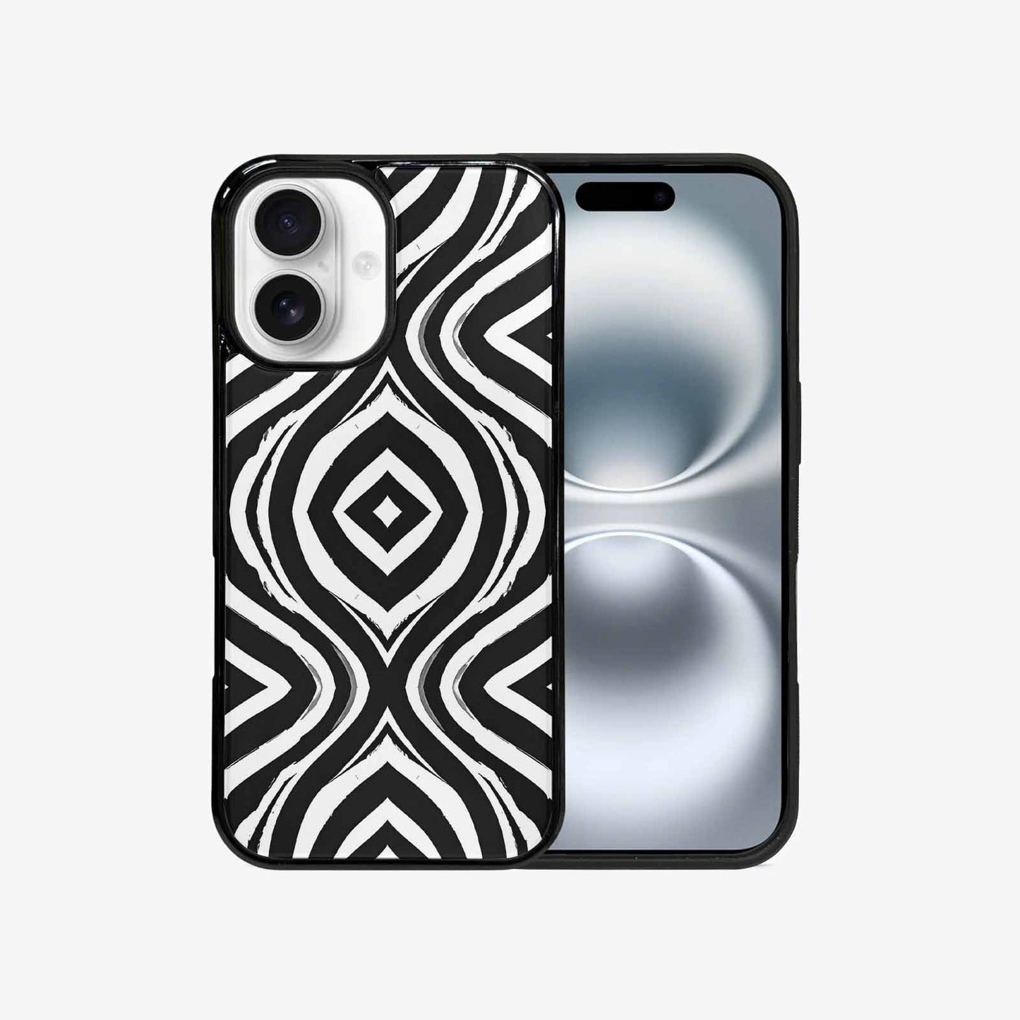 iPhone 16 Case — Classic Zebra Print Custom, Unique Phone Case Design