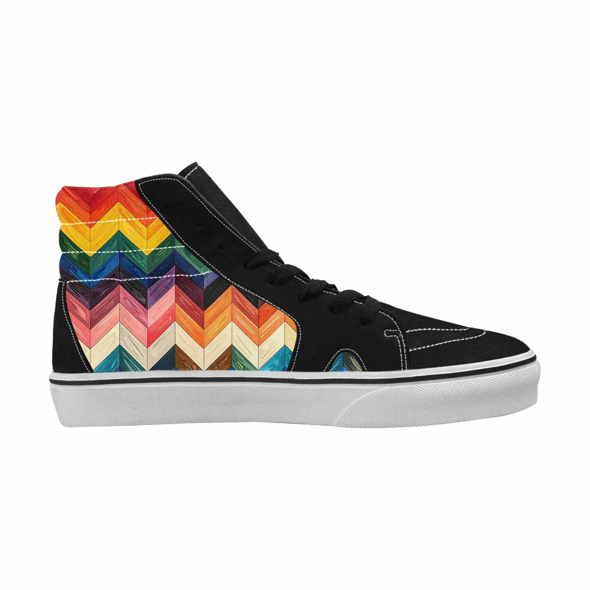 WOMEN'S Progress Pride Flag High Top Canvas Aesthetic Custom Shoes