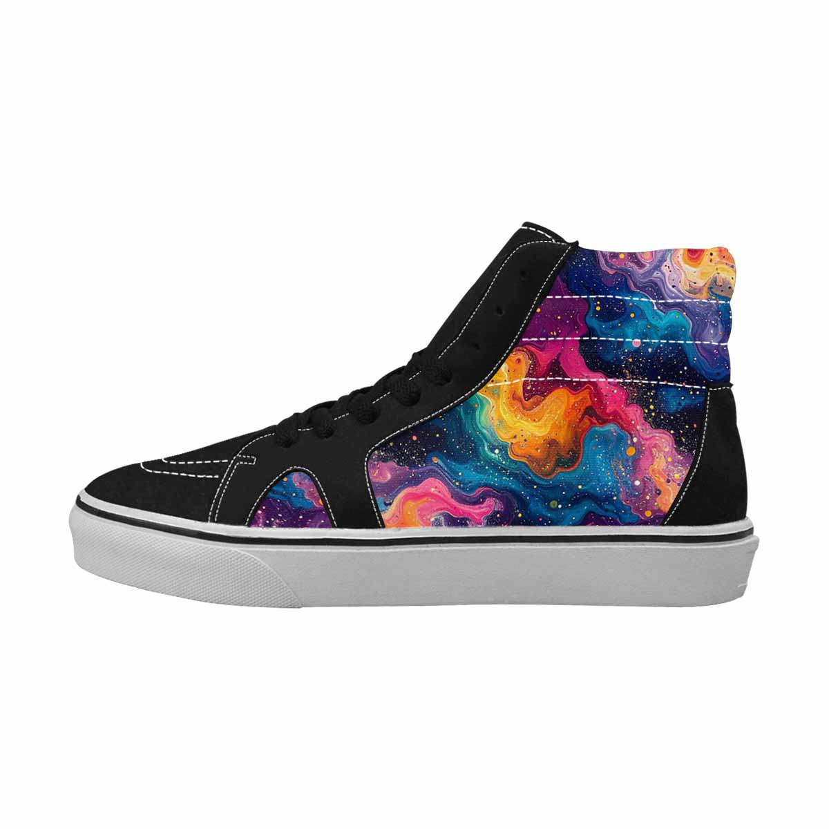 WOMEN'S Galaxy Art - High Top Canvas Wallpaper Art Custom Sneakers