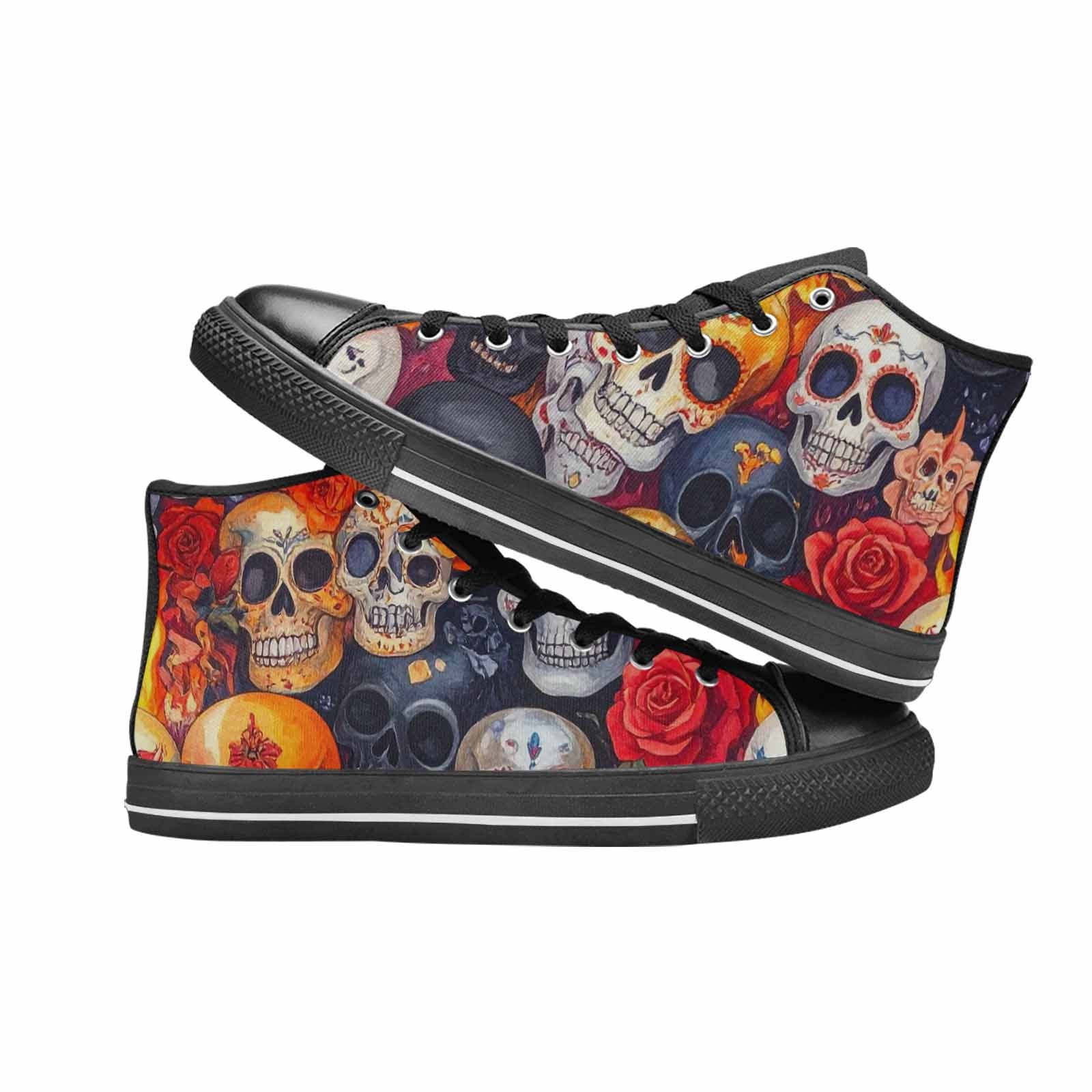 WOMEN'S Skull High Top Canvas Y2K Sneakers