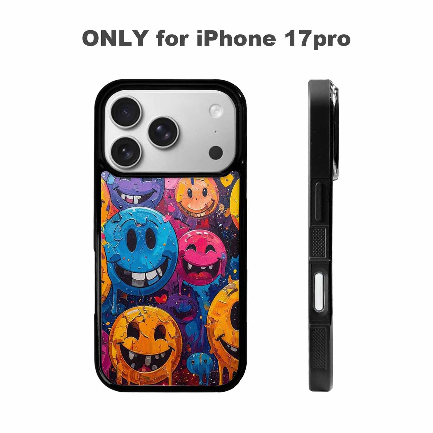 iPhone 17 Pro Case — Melting Moon Smiley Melting Smiley Original, Personalized Phone Case