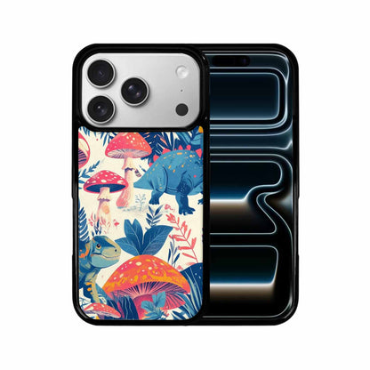 iPhone 17 Pro Case — Vintage Dinosaurs Mushroom Retro Vintage, Custom Printed Phone Case