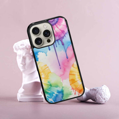 iPhone 16 Pro Case — Dripping Tie Dye Spiral, Custom Art Phone Cover