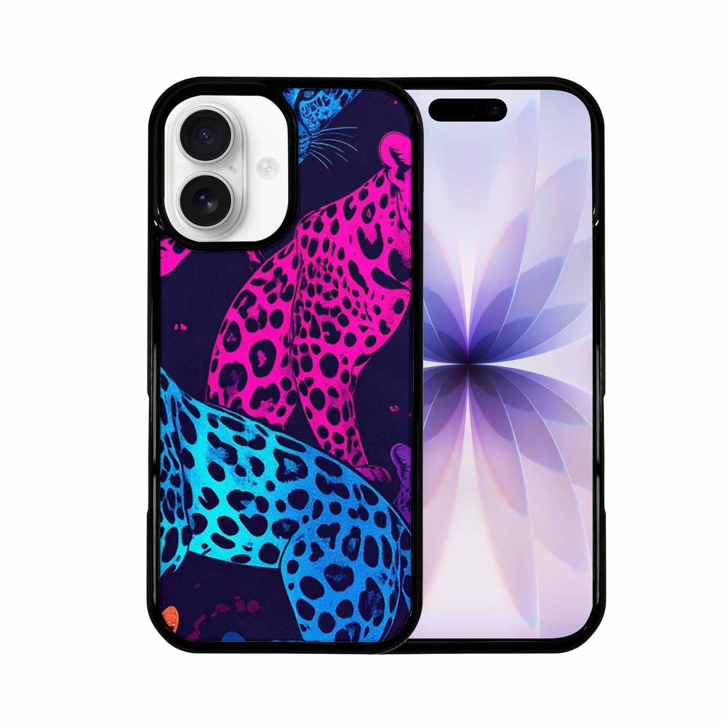 iPhone 17 Case — Leopard Print Neon Seamless Animal Print, Custom Phone Case