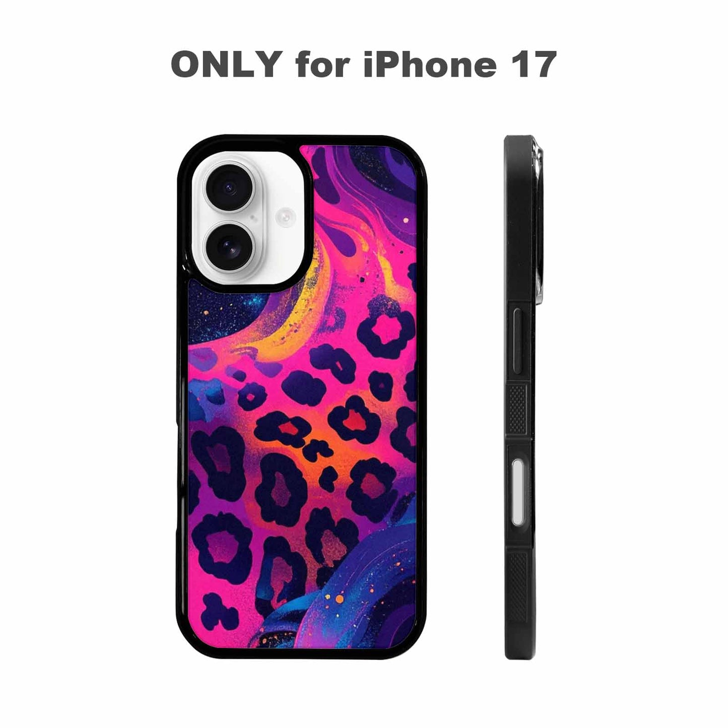 iPhone 17 Case — Leopard Print Galaxy Seamless Animal Print, Custom Phone Case