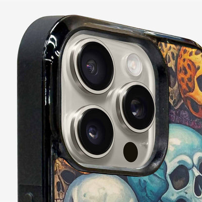 iPhone 16 Pro Case — Skulls Pattern Hundreds Of Sma, Custom Made Phone Cover