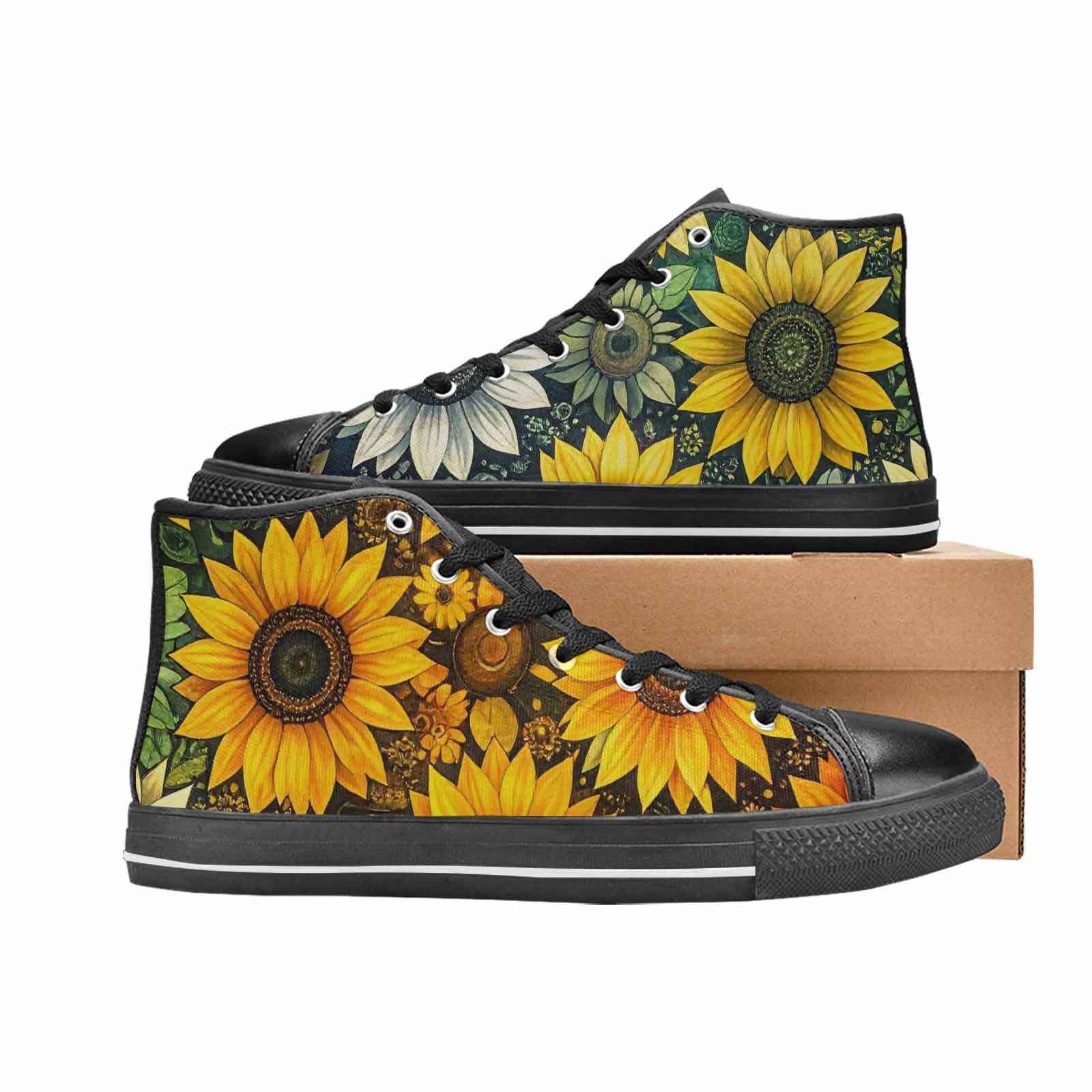 WOMEN'S Blend Melt Them High Top Canvas Vibrant Chaos Custom Sneakers