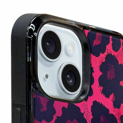 iPhone 15 Plus Case — Leopard Print Dark, Personalized Phone Case