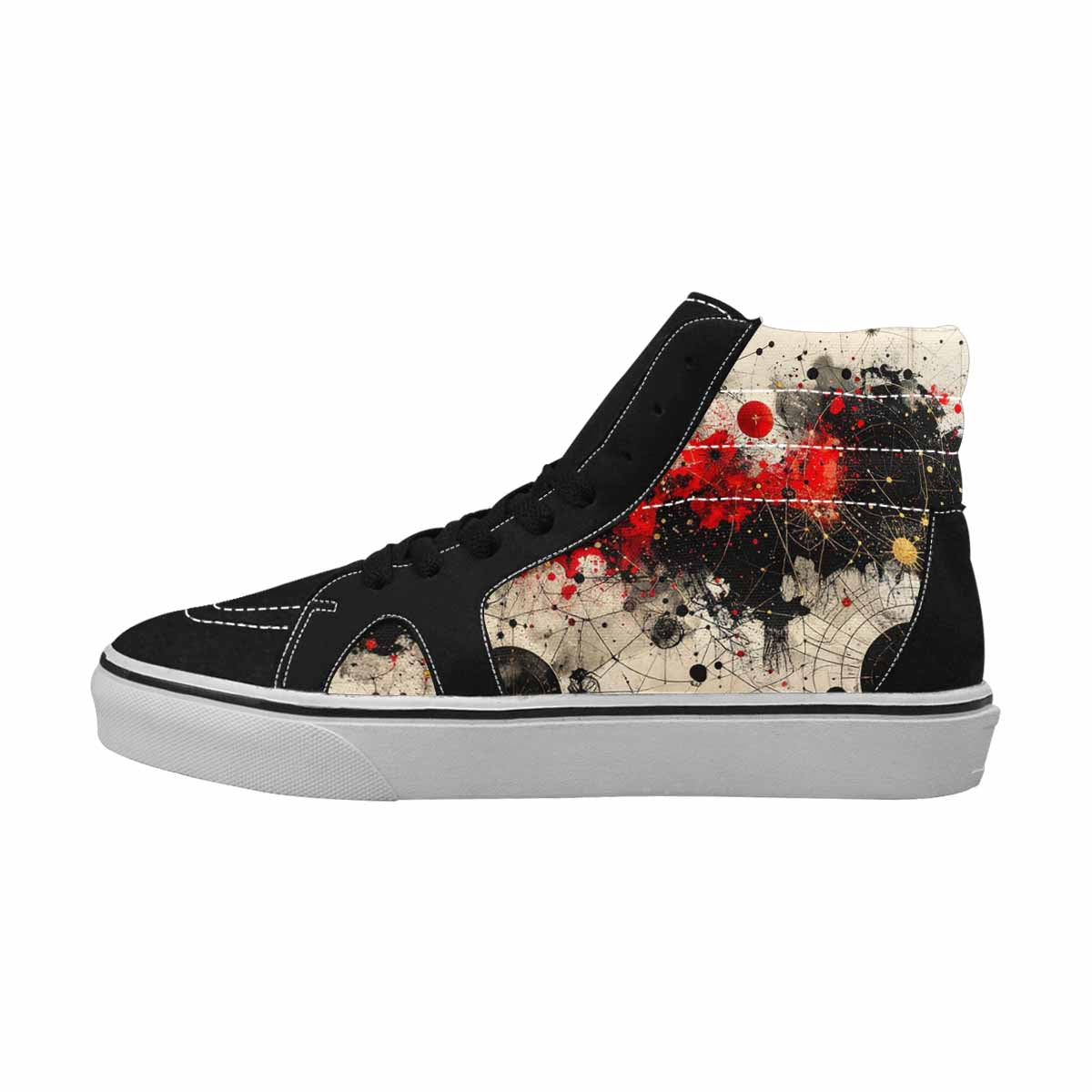 MEN'S Zodiac Constellation High Top Canvas Vibrant Chaos Sneakers