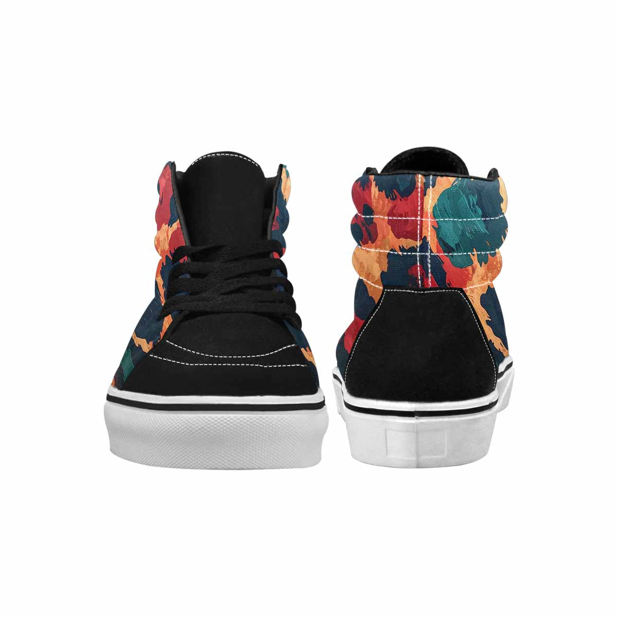 WOMEN'S Leopard Wallpaper Print High Top Canvas Aesthetic Sneakers