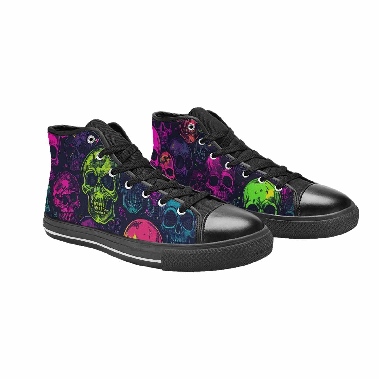 MEN'S Skulls - Neon High Top Canvas Y2K Shoes