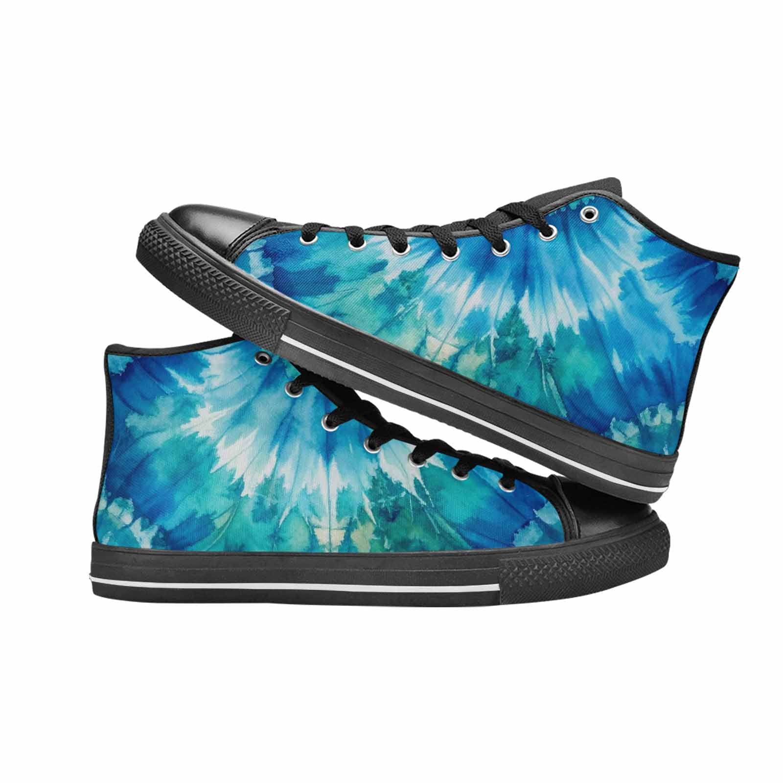 MEN'S Tie Dye - High Top Canvas Dark Academia Sneakers