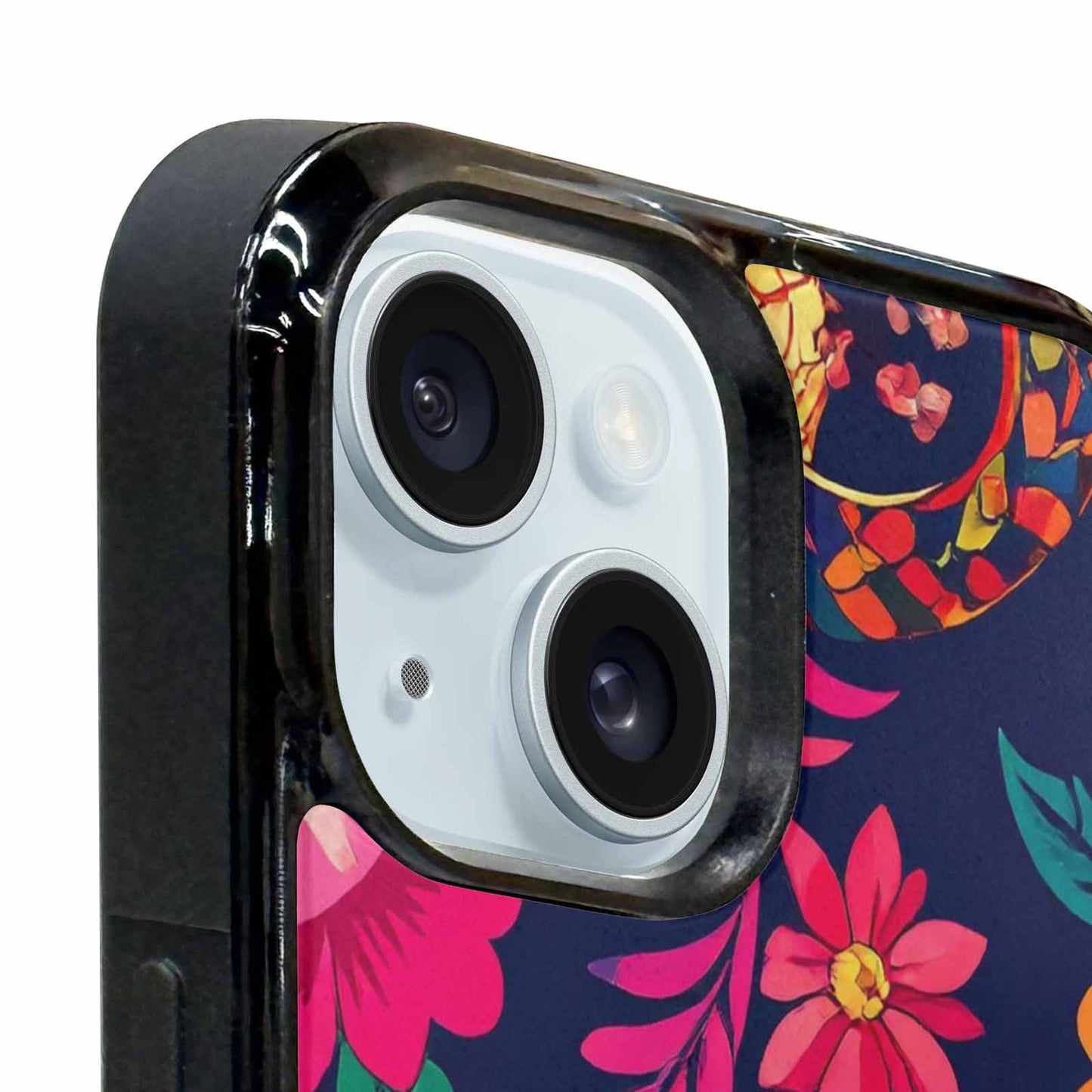 iPhone 15 Case — Floral Snake Print Custom, Custom Print Case Cover