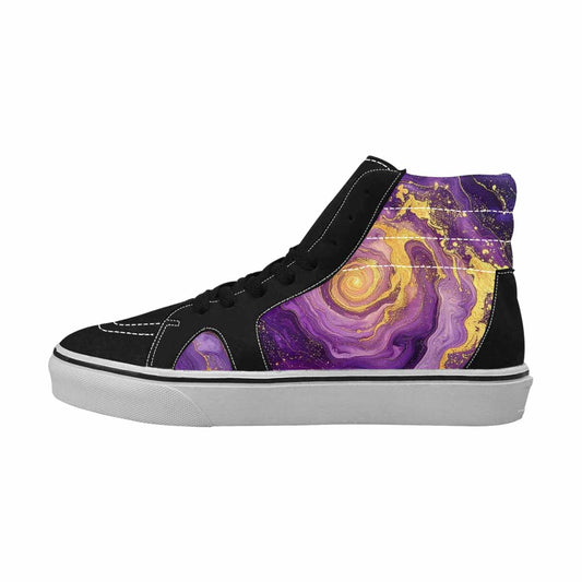 MEN'S Starry Night Nebula Brushstroke High Top Canvas Dreamcore Custom Sneakers