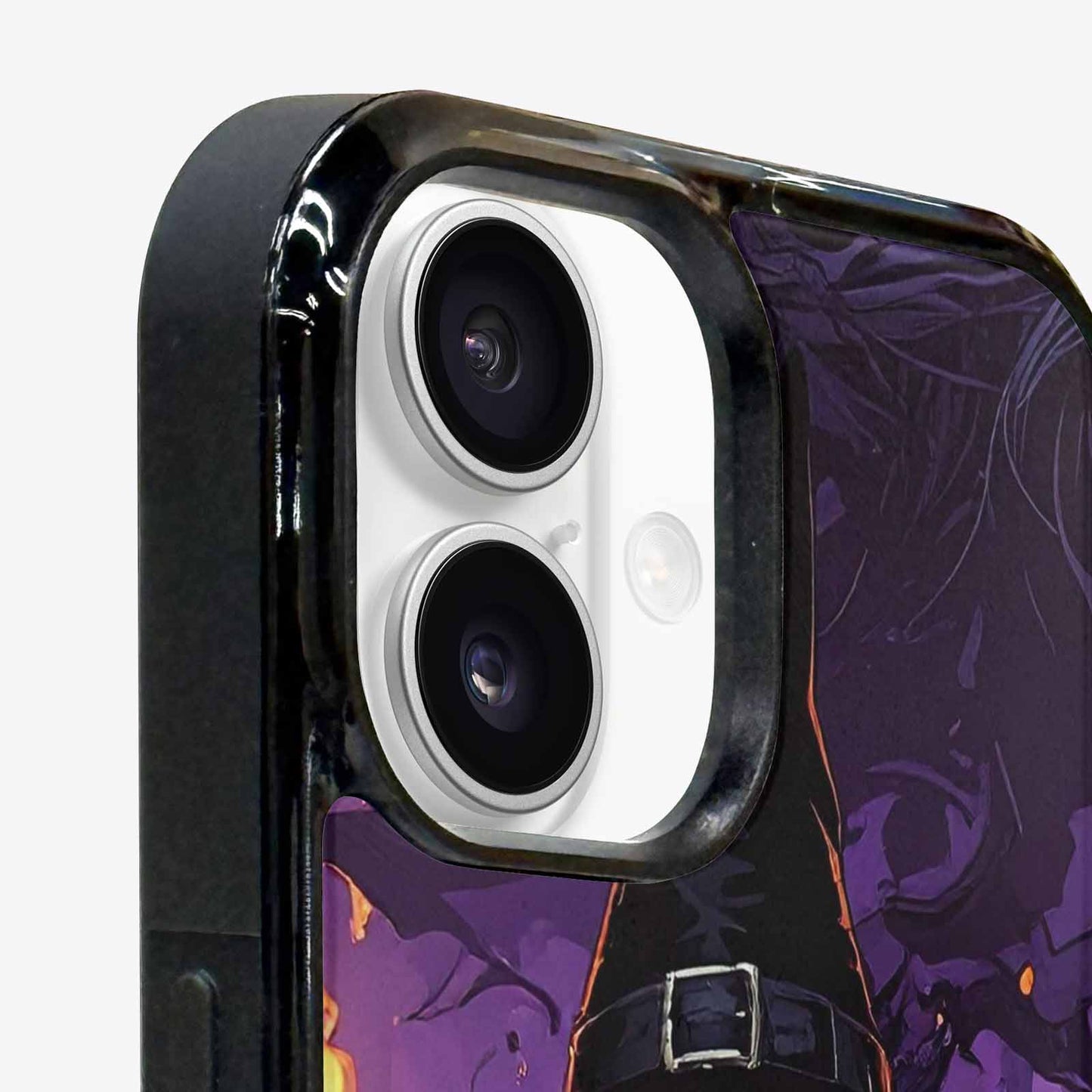 iPhone 16 Plus Case — Scary Horror Halloween Art Print Edge, Customized Protective Case