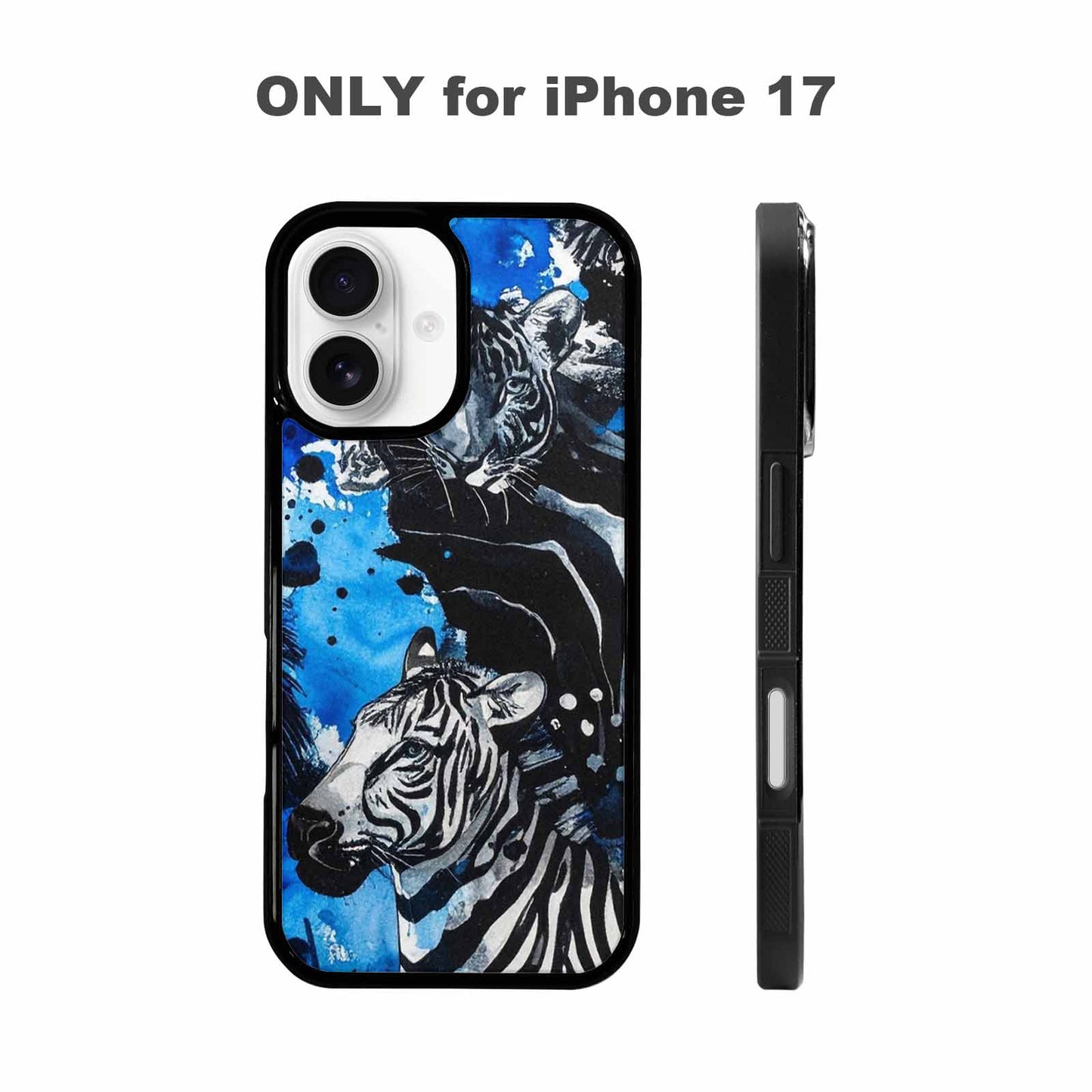 iPhone 17 Case — Animal Print Black &amp; Animal Print, Custom Art Phone Cover