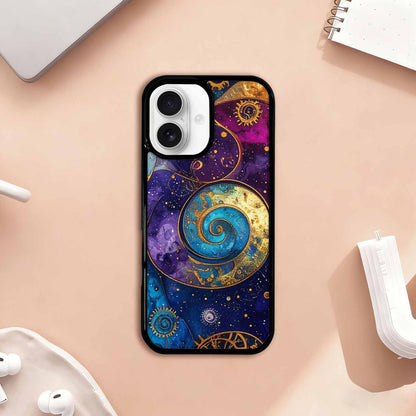 iPhone 17 Case — Steampunk Galaxy Art Seamless Galaxy Space, Custom Art Phone Cover