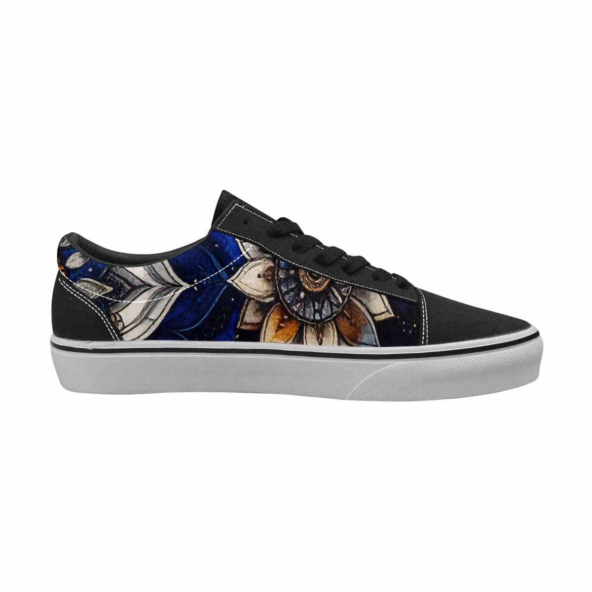 WOMEN'S Mandala Medallion Lace-Up Canvas Melting Art Custom Sneakers