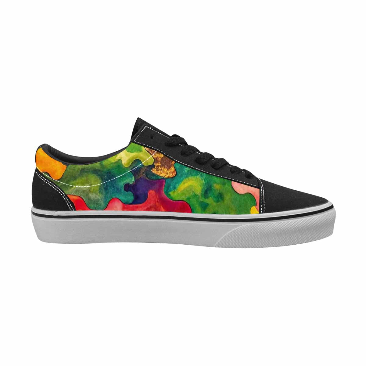 WOMEN'S Camo Patches Lace-Up Canvas Cottagecore Sneakers