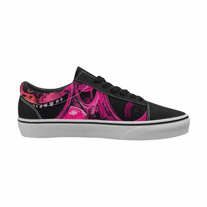 WOMEN'S Melting Moon Smiley Lace-Up Canvas Vibrant Chaos Sneakers