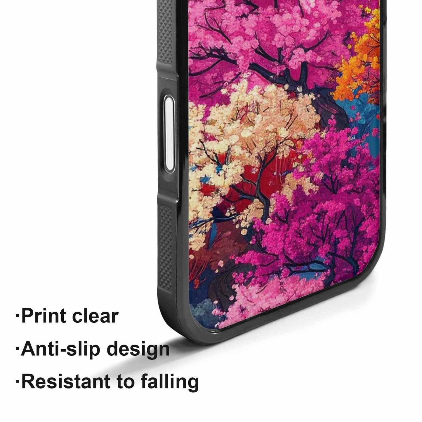 iPhone 17 Case — Cherry Blossom Branch Pattern Original Art, Custom Designed Case Cover