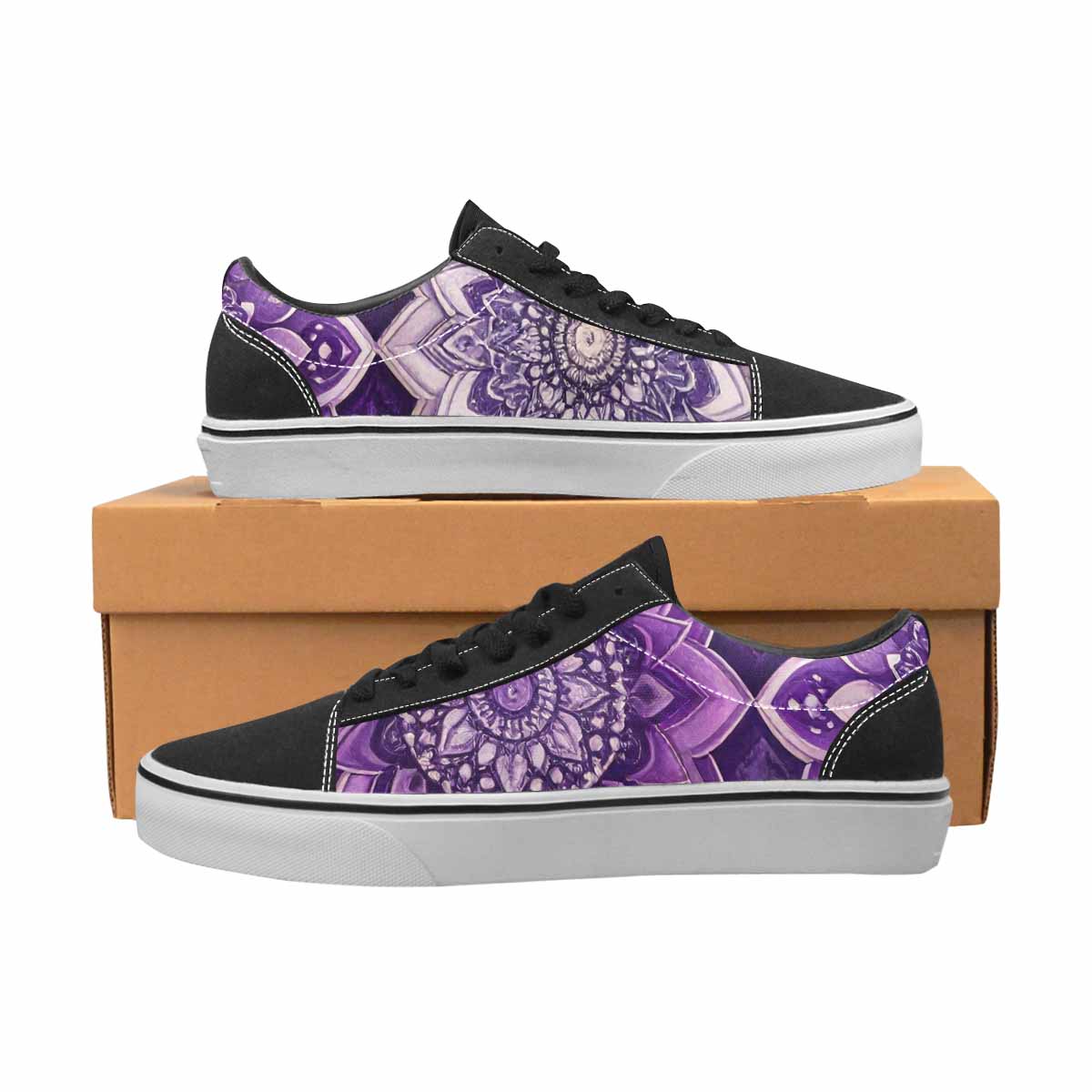 WOMEN'S Mandala Canvas Lace-Up Y2K Custom Sneakers