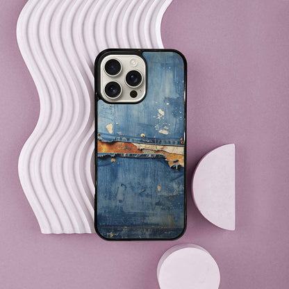 iPhone 16 Pro Max Case — Denim Distressed Textures Print Edge To, Original Design Phone Case
