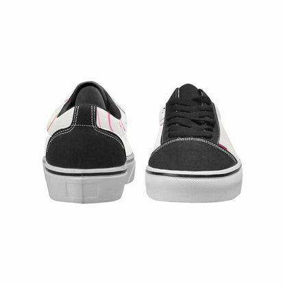 WOMEN'S Tie Lace-Up Canvas Vibrant Chaos Custom Sneakers