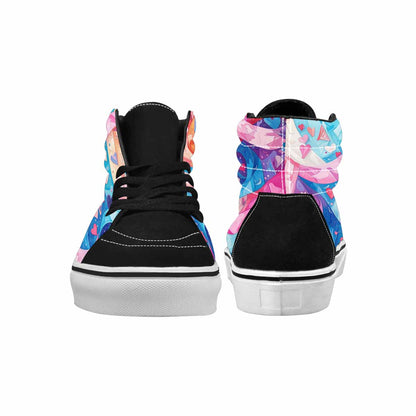MEN'S Transgender Pride Flag High Top Canvas Kaleidoscope Custom Sneakers