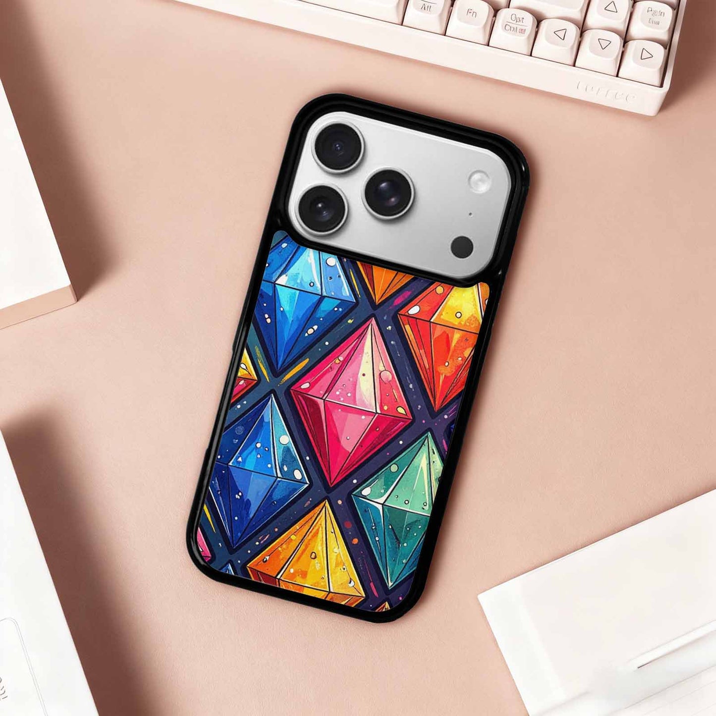 iPhone 17 Pro Case — Vintage Summer Diamond Retro Vintage, Personalized Phone Case