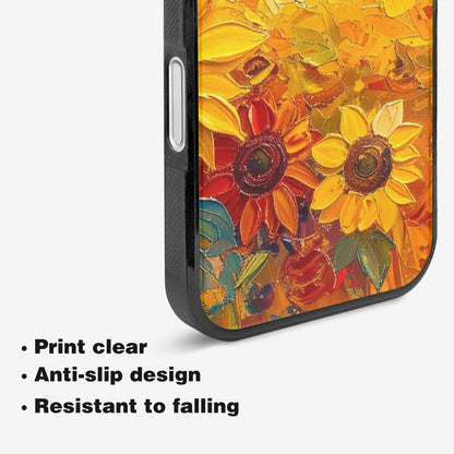 iPhone 16 Plus Case — Impressionist Sunflower Brushstroke Pattern Hundreds Of, Original Design Phone Case