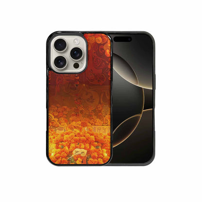 iPhone 16 Pro Case — Marigold Day Of The Dead Marigold, Custom Printed Phone Case