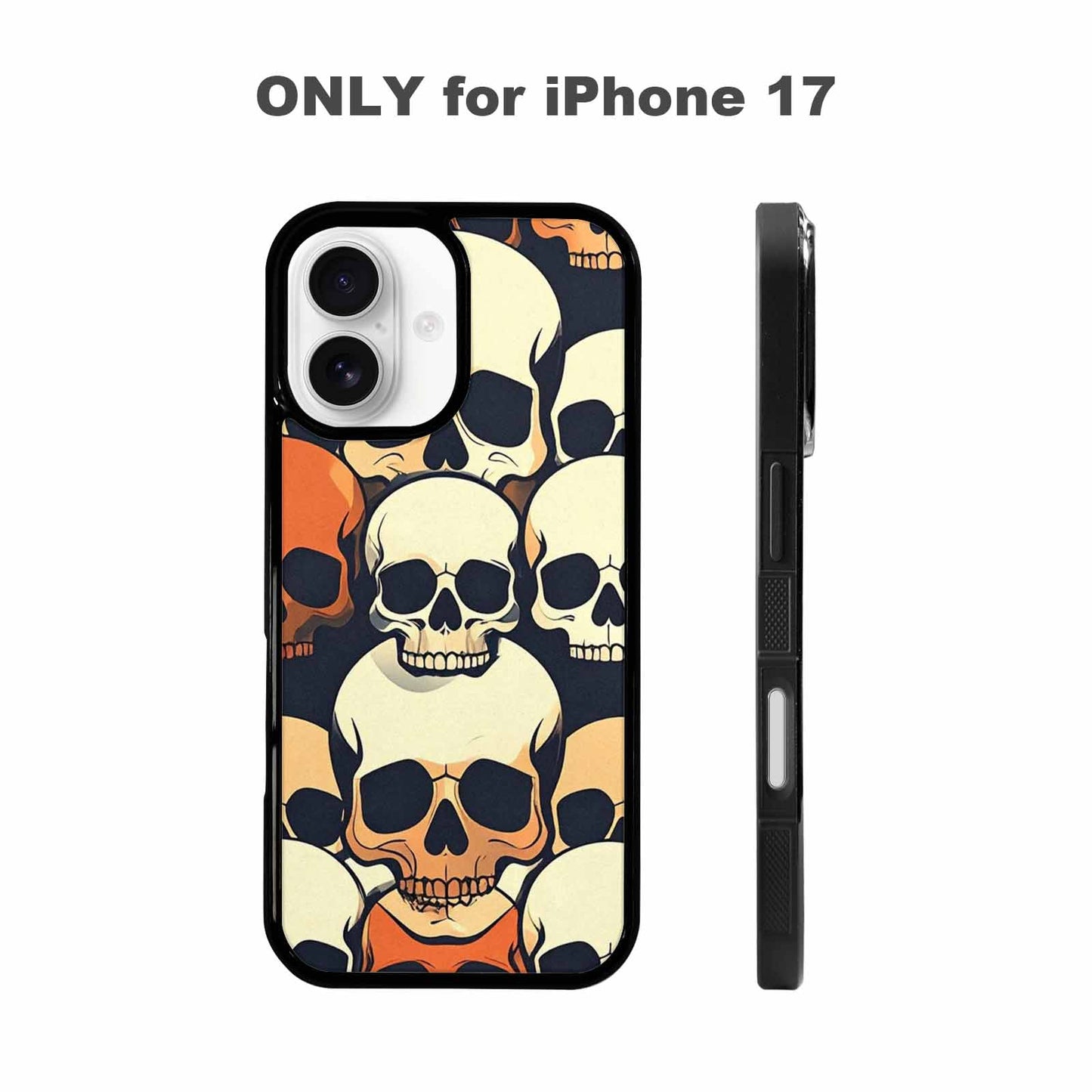 iPhone 17 Case — Skull Dark Art Gothic Print Gothic, Custom Designed Case Cover