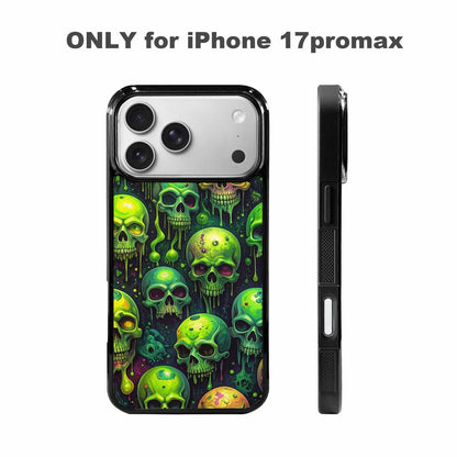 iPhone 17 Pro Max Case — More Overlapping Ontop Of Gothic Skulls, Unique Phone Case Design