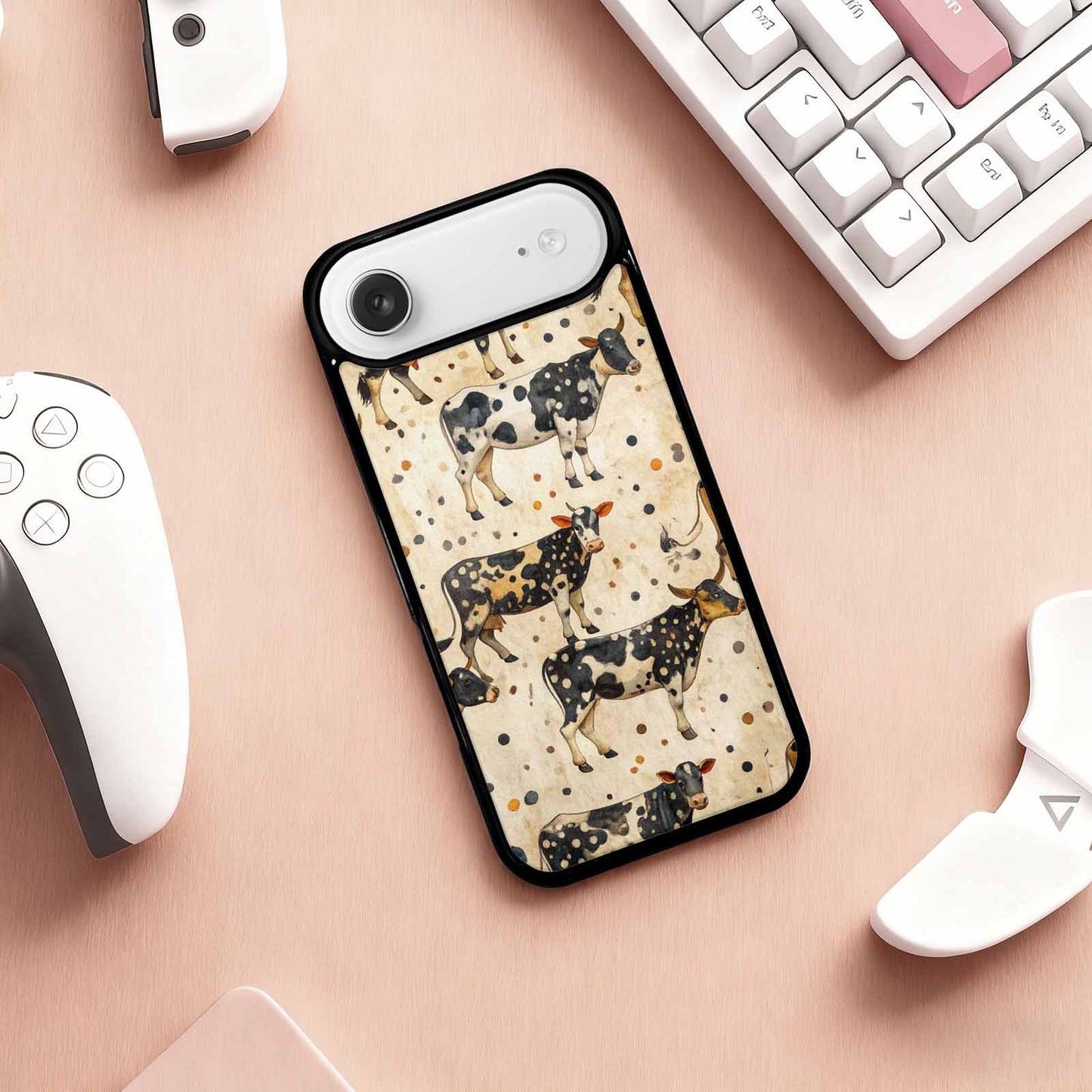 iPhone 17 Air Case — Small Cow Animal Print Art Animal, Custom Art Phone Cover