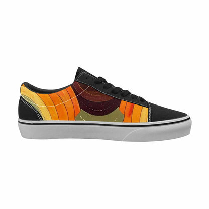 WOMEN'S Groovy 70S Peace Canvas Lace-Up Neon Fantasy Custom Sneakers