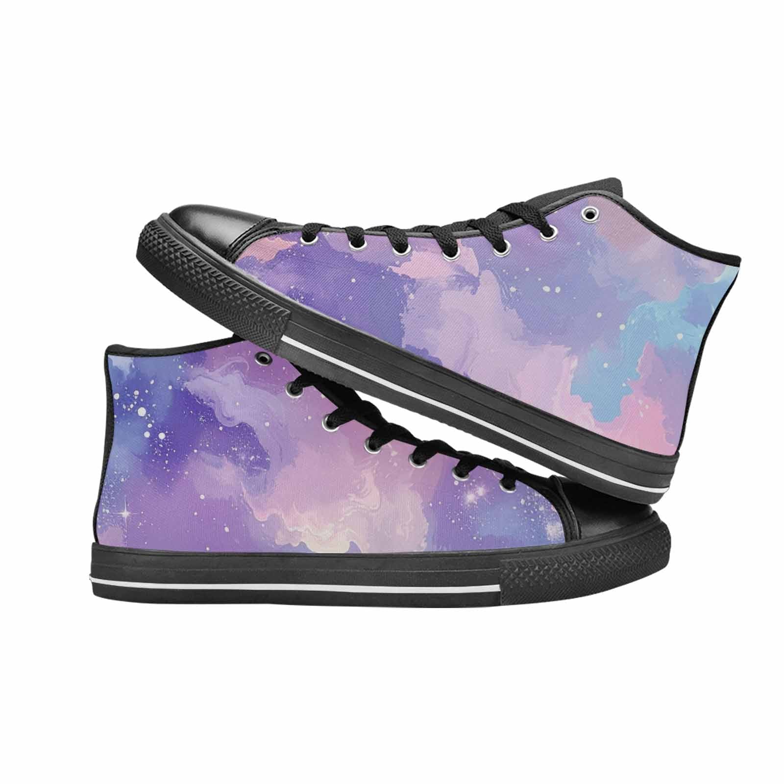 MEN'S Galaxy Art - High Top Canvas Wallpaper Art Shoes