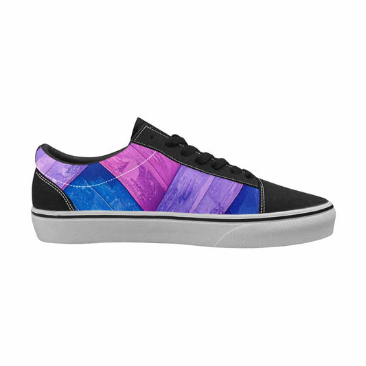 MEN'S Bisexual Flag Color Canvas Lace-Up Vibrant Chaos Shoes