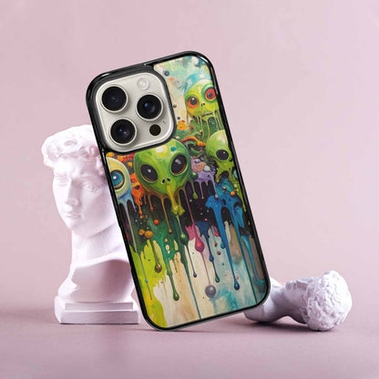 iPhone 16 Pro Case — Aliens Camomelting Aliens Patt Q9t, Personalized Phone Case
