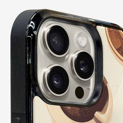 iPhone 16 Pro Case — Coffee Cup And Bean Pattern Seamless, Custom Printed Phone Case
