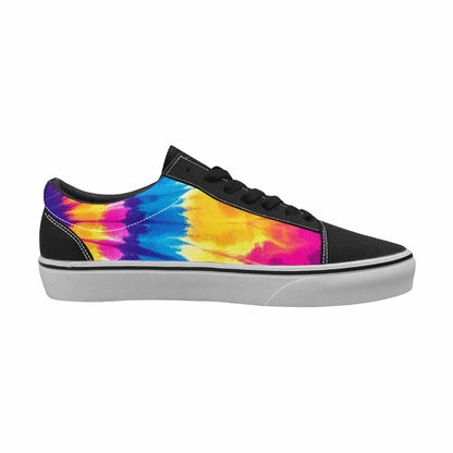 MEN'S Tie Dye Spiral Canvas Lace-Up Neon Fantasy Sneakers