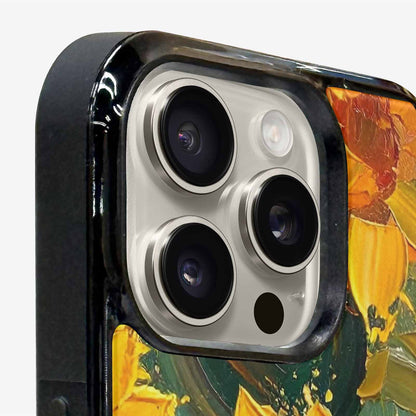 iPhone 16 Pro Max Case — Impressionist Sunflower Brushstroke Pattern Hundreds Of, Personalized Phone Case