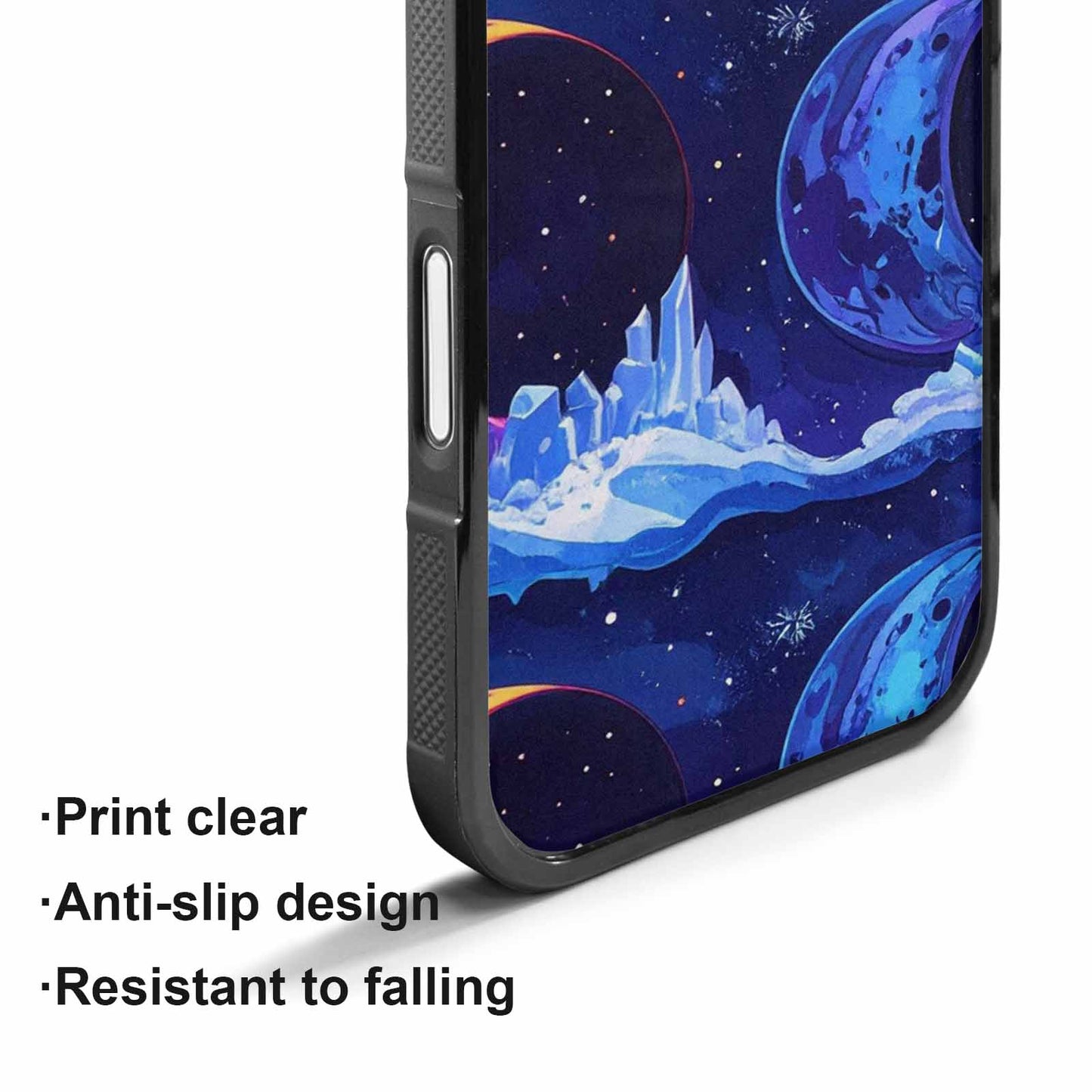 iPhone 17 Case — Neon Winter Moon Cartoon Cute, Original Design Phone Case