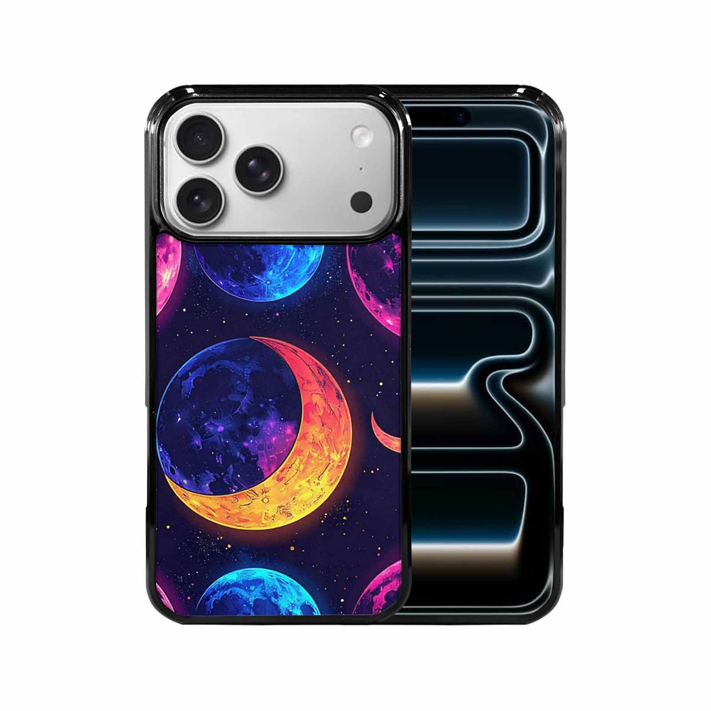 iPhone 17 Pro Max Case — Neon Winter Moon Cartoon Cute, Customized Protective Case