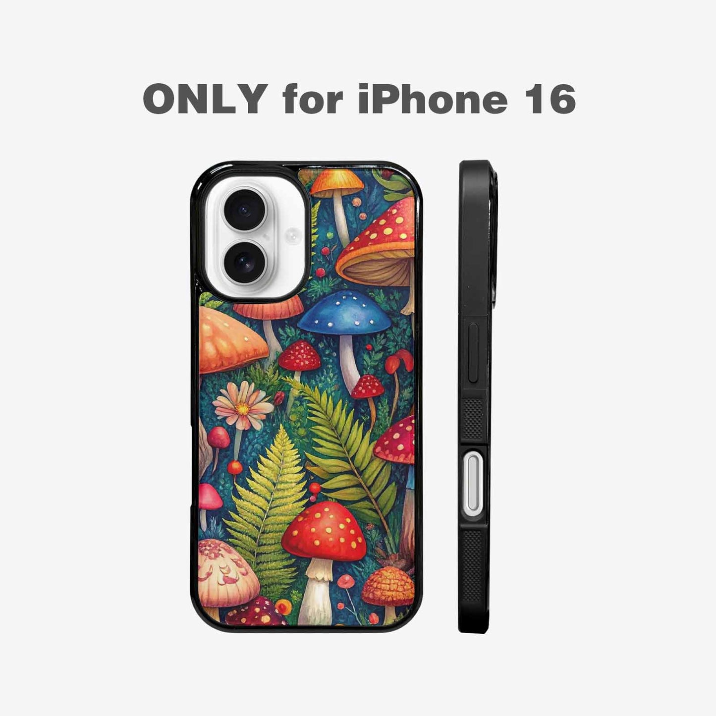 iPhone 16 Case — Mushrooms Botanicalmushrooms P 7fj Personalized Phone, Customized Protective Case