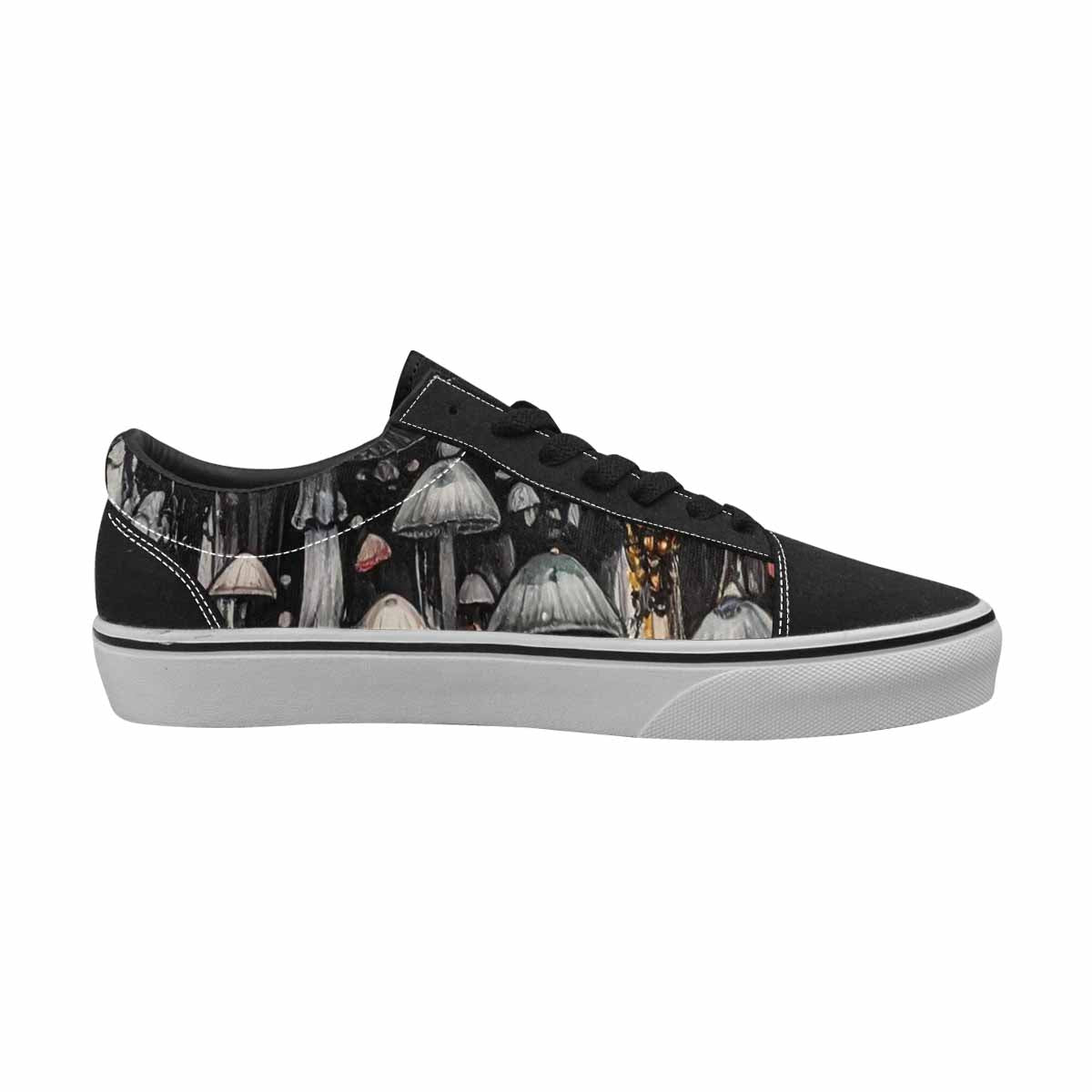WOMEN'S Rainbow Drip Mushrooms Lace-Up Canvas Surreal Shoes