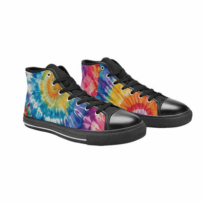 MEN'S Tie Dye Swirl High Top Canvas Grunge Shoes